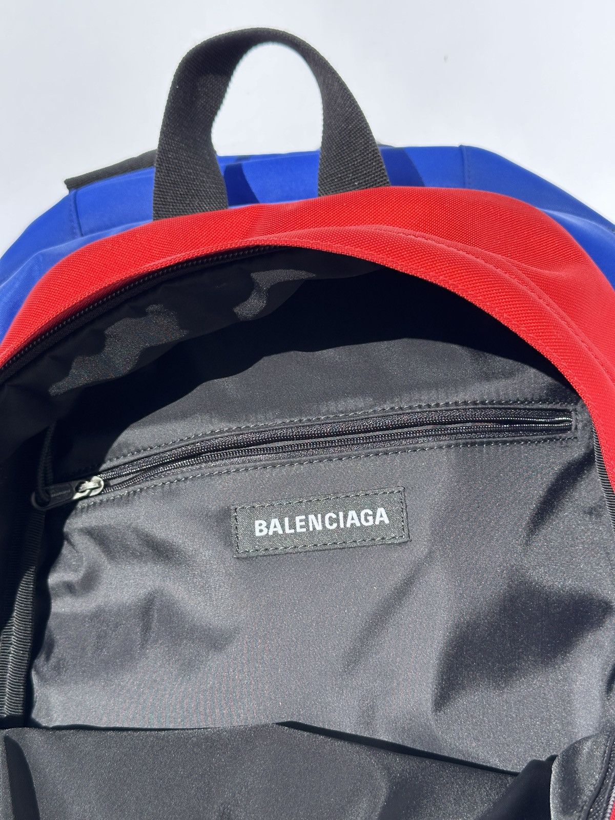 Balenciaga Demna Balenciaga Nylon Dbl Pack Backpack Blue/Red Size ONE SIZE - 6 Thumbnail
