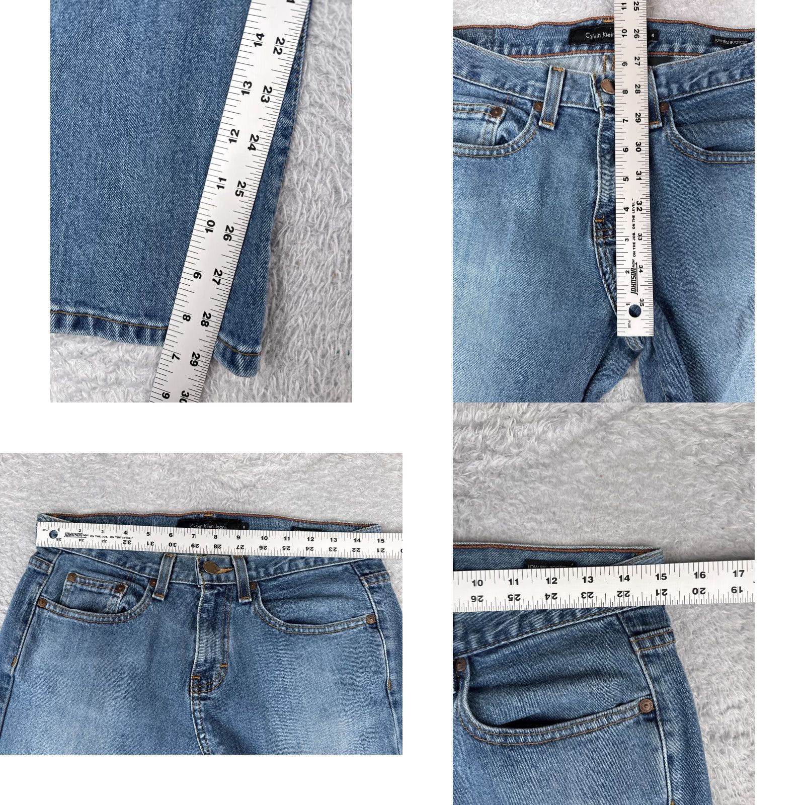 Calvin Klein VINTAGE Calvin Klein Jeans Women 6 Blue Denim Bootcut Cotton Blend Regular Fit 29 Inseam Size 28" / US 6 / IT 42 - 8 Thumbnail