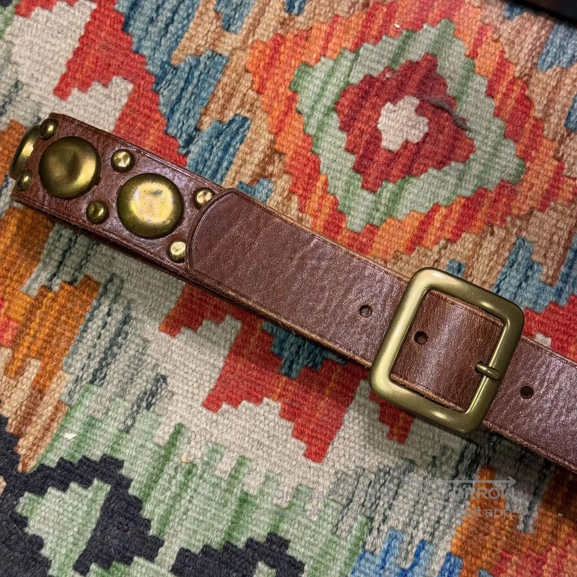 Polo Ralph Lauren Ralph Lauren Riveted Leather Belt. Size ONE SIZE - 6 Thumbnail