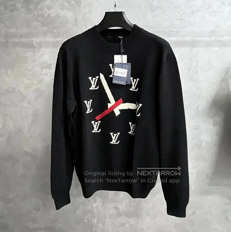 Louis Vuitton Louis Vuitton Black Wool Men's Knitted Sweater . Size US L / EU 52-54 / 3 - 1 Thumbnail