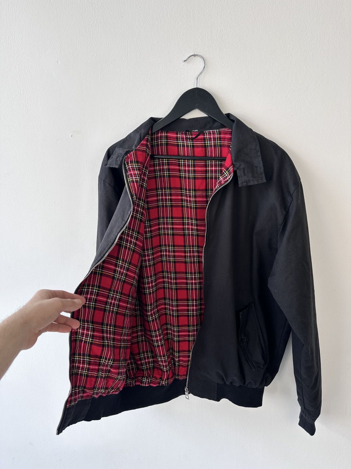 Other Bomber Jacket with Red Plaid Tartan Lining Mod Indie Style Size US XL / EU 56 / 4 - 9 Thumbnail