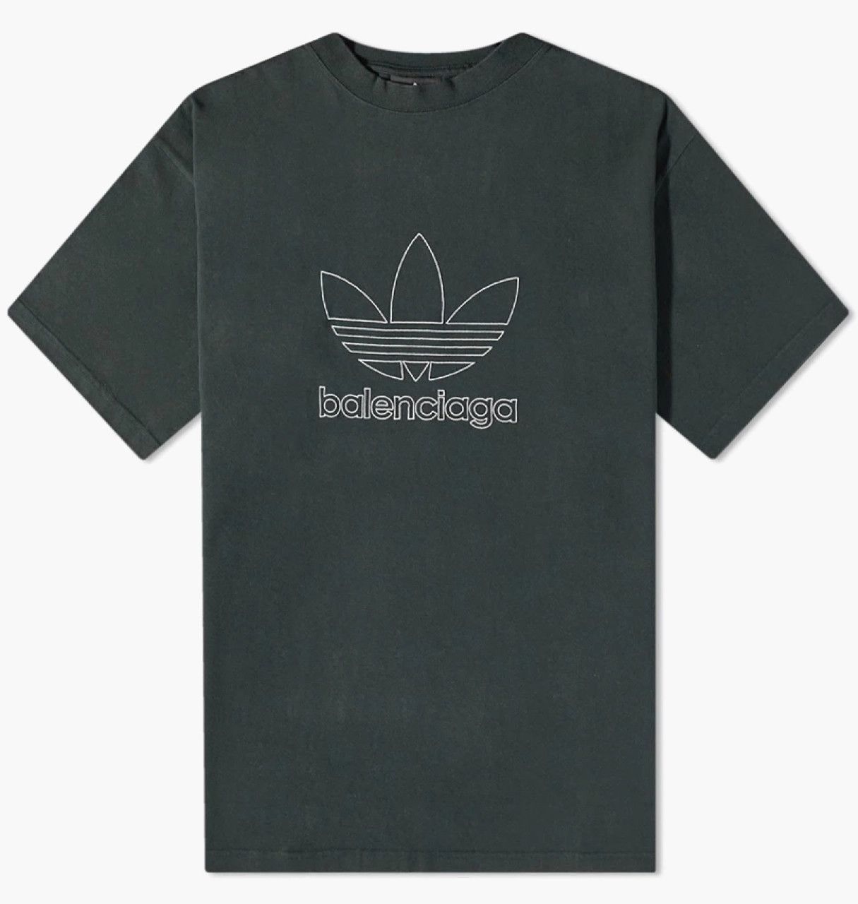 Adidas × Balenciaga o1la1rc1a0924 T- Shirt Oversized in Green Size US M / EU 48-50 / 2 - 1 Thumbnail