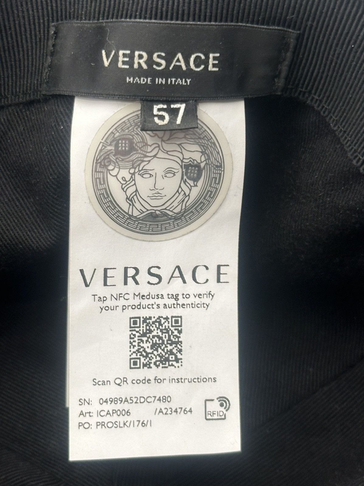 Versace Versace Logo Cap Size ONE SIZE - 3 Thumbnail