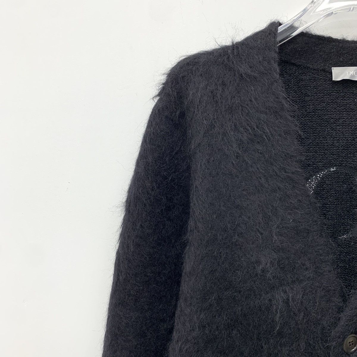 Dior Dior Black Logo Mohair V-neck Long Sleeve Knitwear K26WX Size US S / EU 44-46 / 1 - 3 Thumbnail