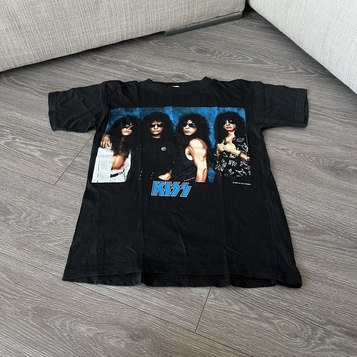 image of Band Tees x Kiss Vintage 1989 Kiss Hot In The Shade Tee Band in Black, Men's (Size Medium)