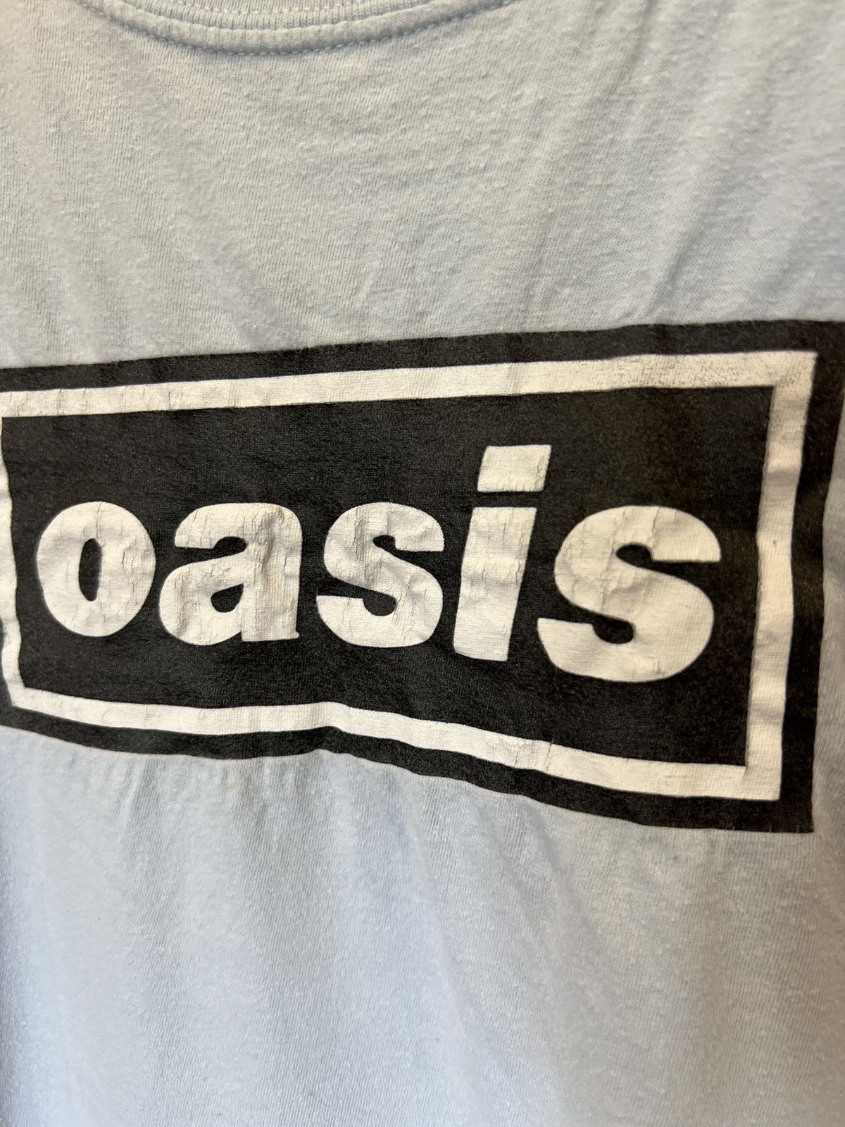Fruit Of The Loom Oasis Definitely Maybe Blue T Shirt Tee Band Rock Size US L / EU 52-54 / 3 - 3 Thumbnail