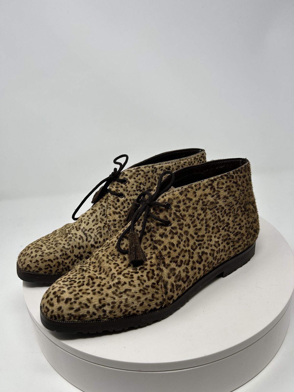 Bottega Veneta Bottega Veneta pony hair print booties 36/5.5 Size US 5.5 / IT 35.5 - 1 Thumbnail