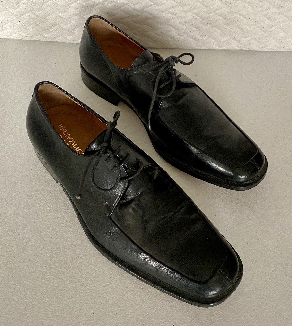 Bruno Magli Bruno Magli Made in Italy Black Leather Split Toe Derby 11 M Size US 11 / EU 44 - 14 Thumbnail