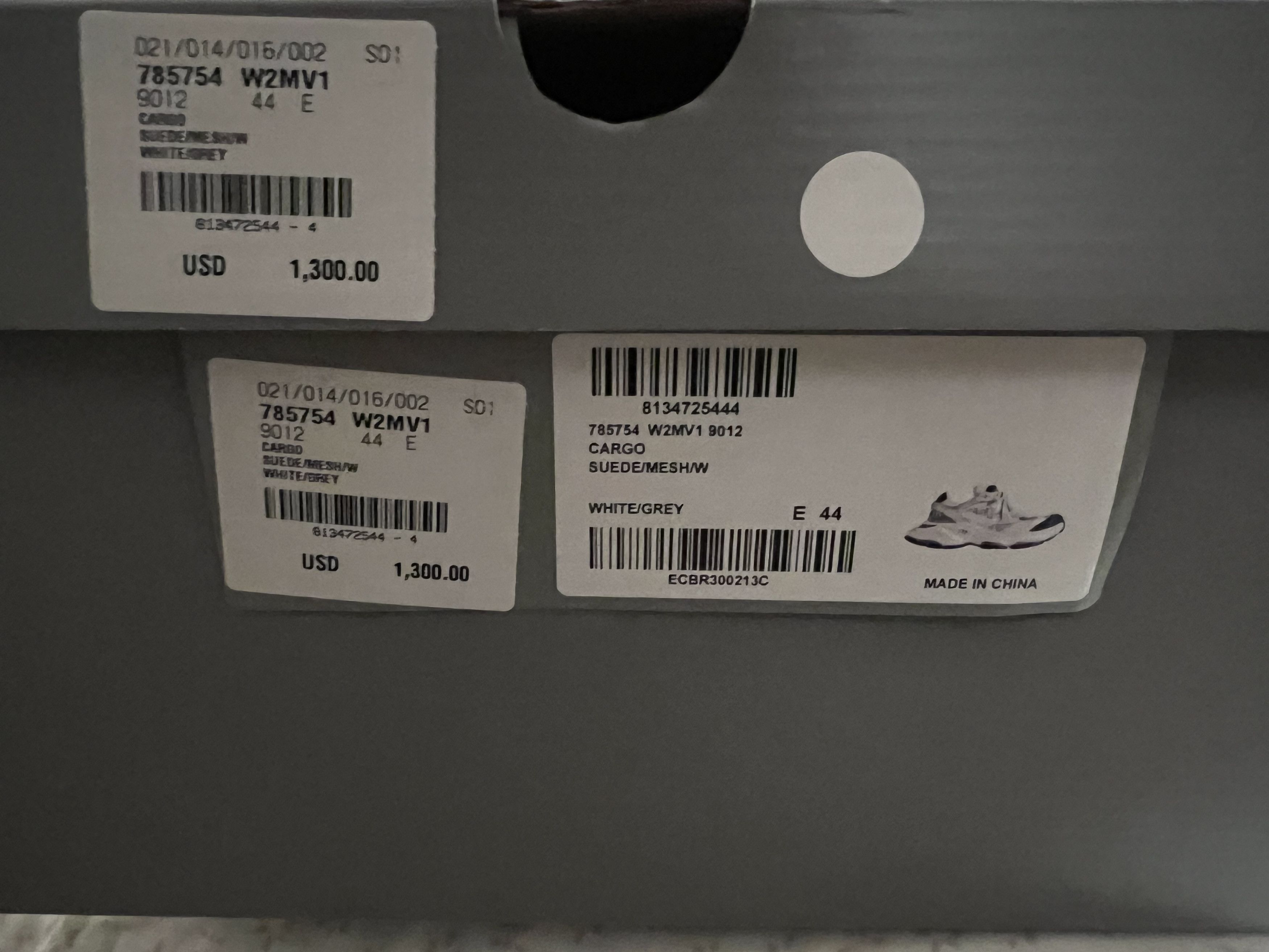 Balenciaga Balenciaga Cargo Sneakers - Grey/White/Neutral Size US 11 / EU 44 - 4 Thumbnail