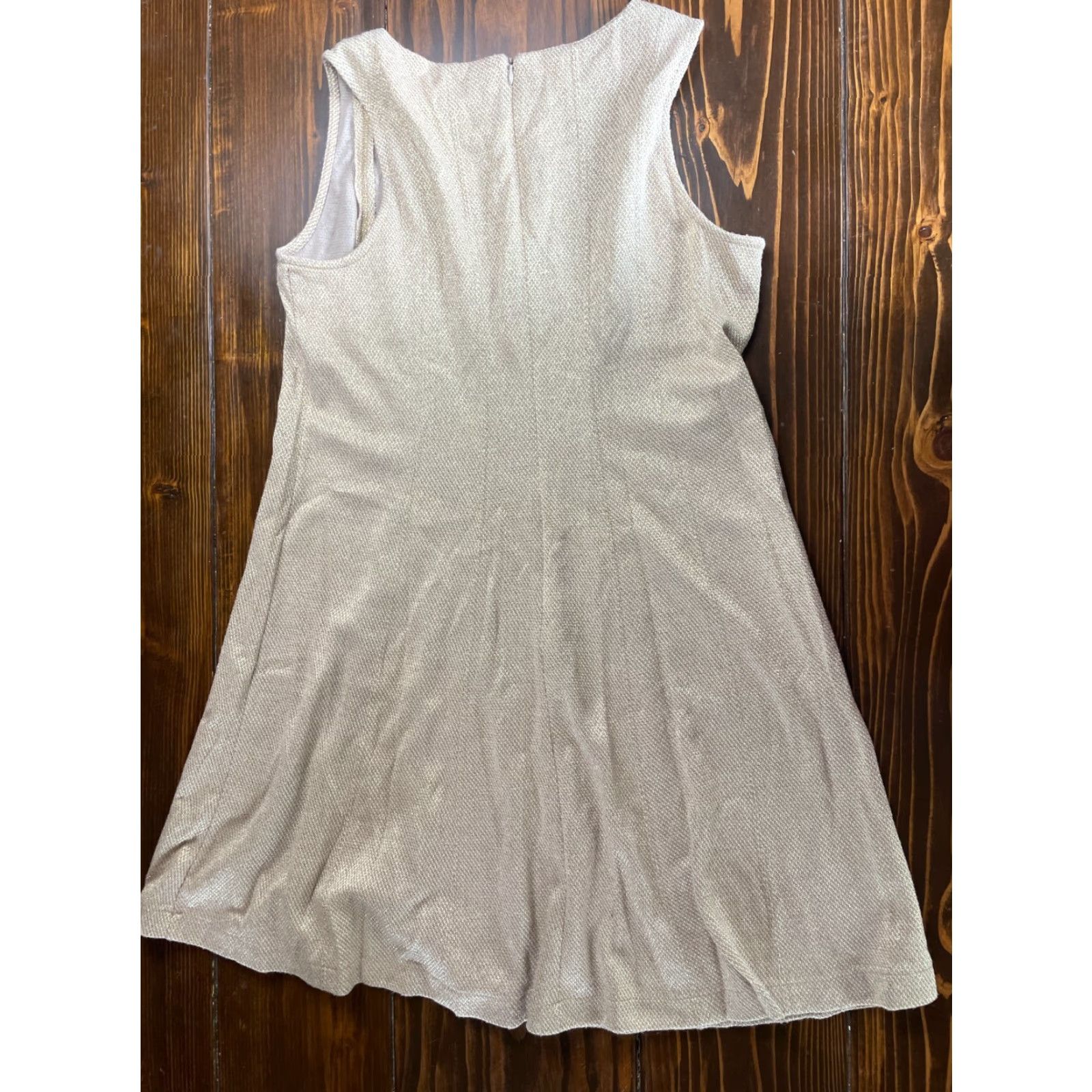 Apt. 9 Apt.9 Dress Women's XL Gold Metallic Sleeveless Above Knee, Round Neck, Pullover, Short, Polyester Spandex, Casual Size XL / US 12-14 / IT 48-50 - 2 Thumbnail