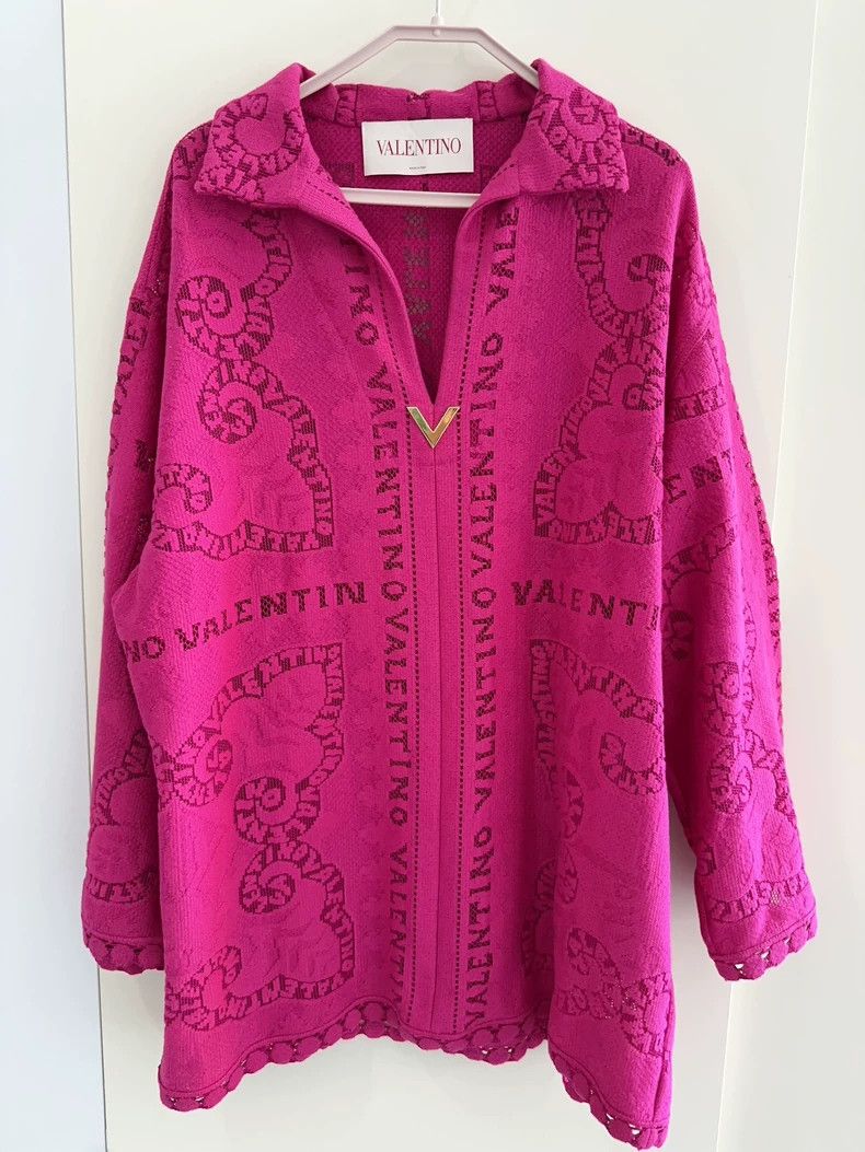 Valentino Valentino Pink long-sleeved top dress Size M / US 6-8 / IT 42-44 - 1 Thumbnail