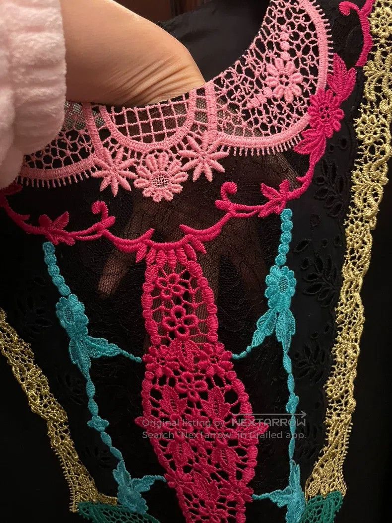 Valentino Valentino Wool lace dress Size L / US 10 / IT 46 - 2 Thumbnail