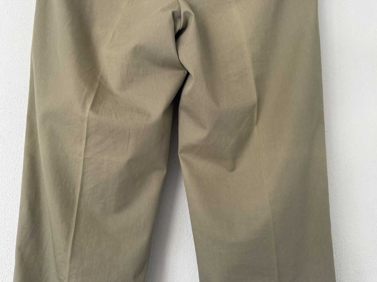 Hermes Hermès Beige Cotton Trousers with Leather Side Zip Detail Size US 33 - 10 Thumbnail