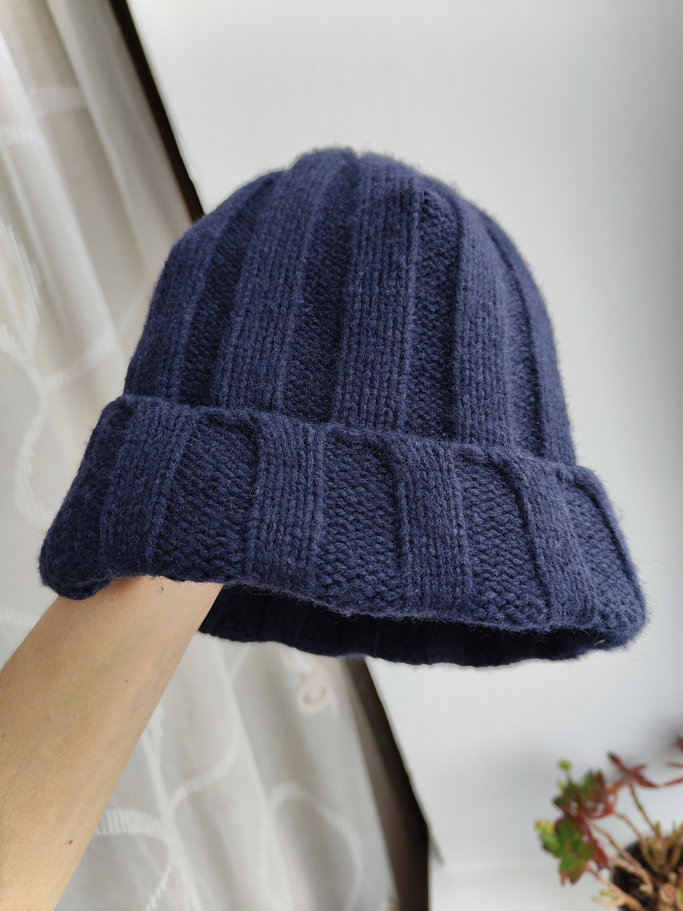 Ben Sherman Ben Sherman Navy Wool Blend Ribbed Cuffed Beanie Hat S-M Size ONE SIZE - 3 Thumbnail