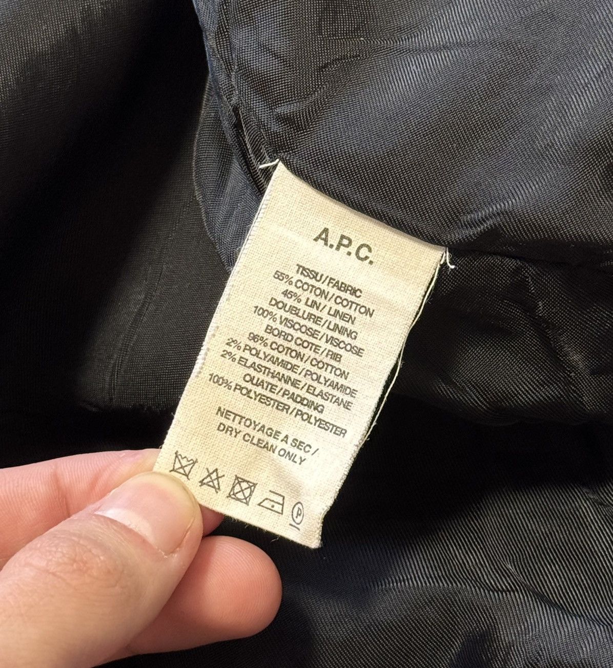 A.P.C. × Japanese Brand 🇯🇵A.P.C Navy Kenickie Teddy Dark Navy Bomber Jacket Size US L / EU 52-54 / 3 - 11 Thumbnail
