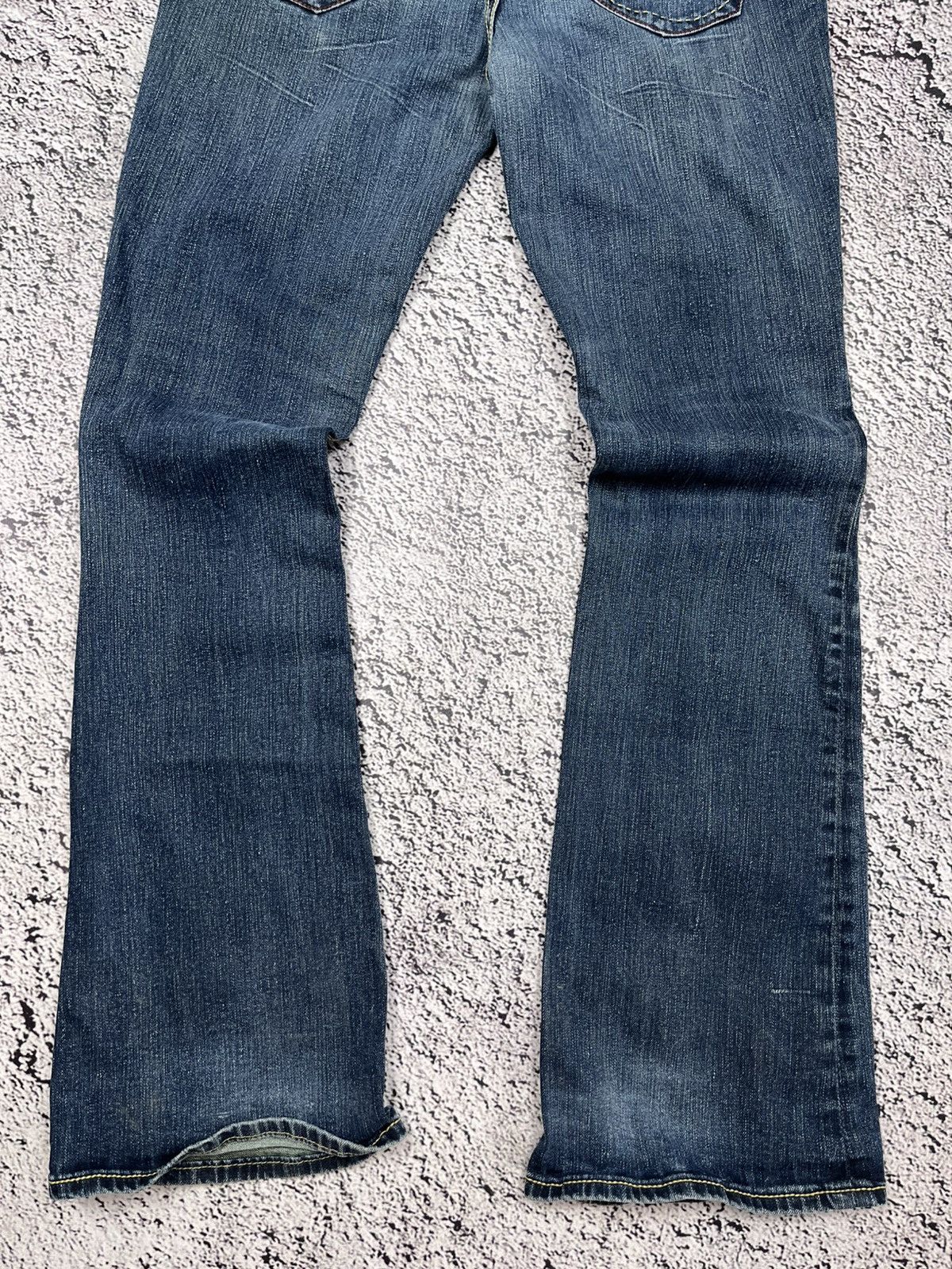 Japanese Brand Vintage Y2K Japan style flared lowrise 00s denim jeans 28 Size 28" / US 6 / IT 42 - 3 Thumbnail