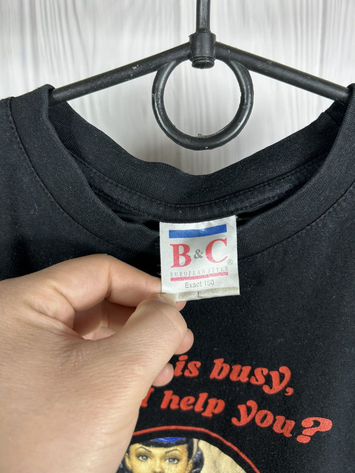 Vintage Vintage Sexy Girl “God Is Busy, May I Help You?” T-Shirt L Size US L / EU 52-54 / 3 - 10 Thumbnail