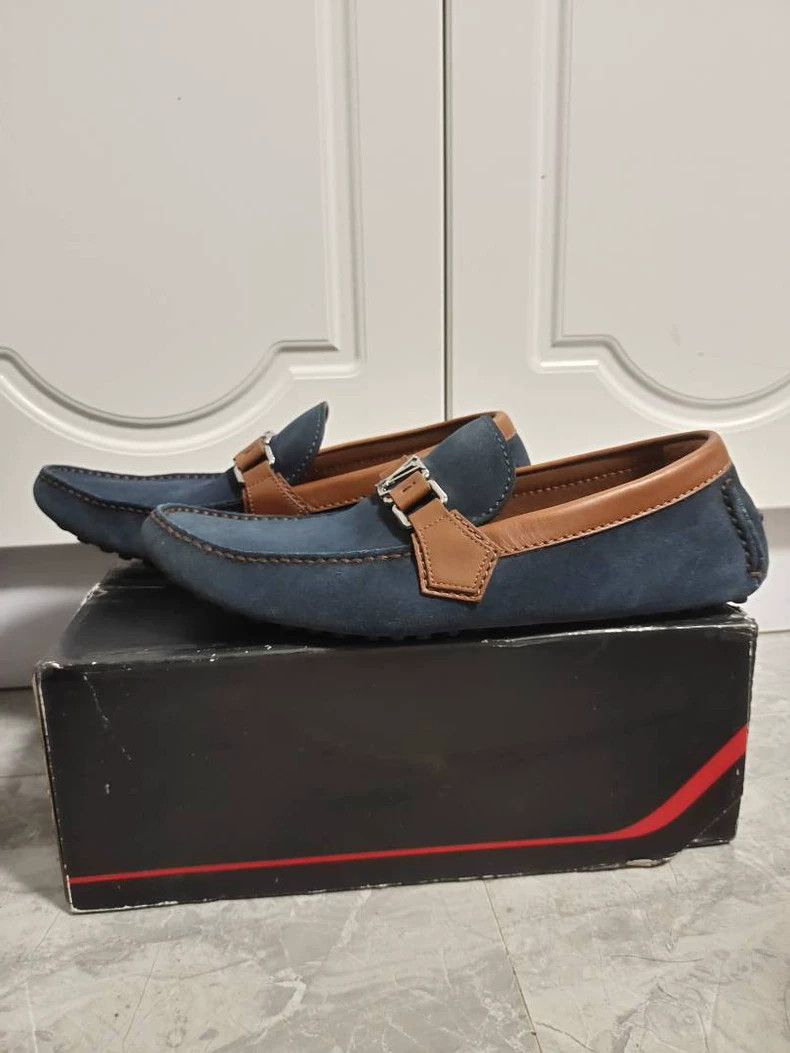 Louis Vuitton Louis Vuitton navy blue loafers - dmc Size US 9.5 / EU 42-43 - 1 Thumbnail