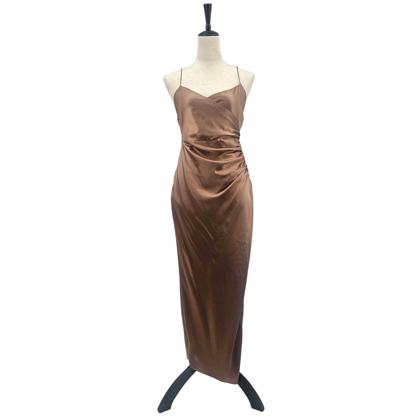 Other The Sei Strappy Gathered Silk Gown Champagne Satin Size 4 Size S / US 4 / IT 40 - 8 Thumbnail