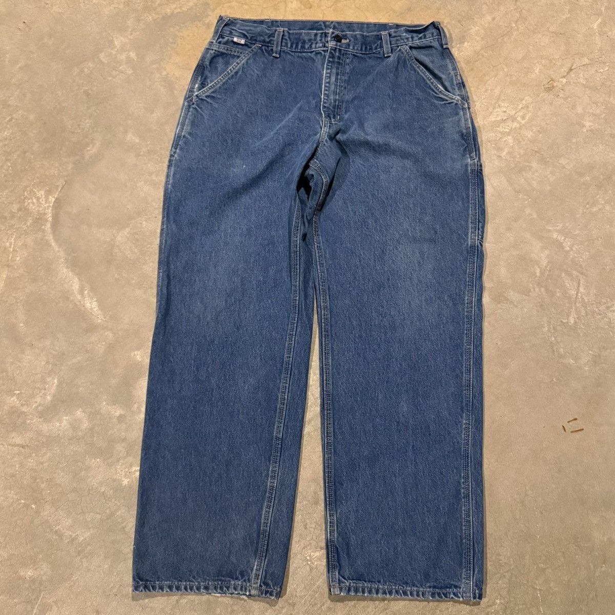 Carhartt 2000s Carhartt Faded Baggy Carpenter Jeans ERD Grunge Y2K Size US 35 - 7 Thumbnail