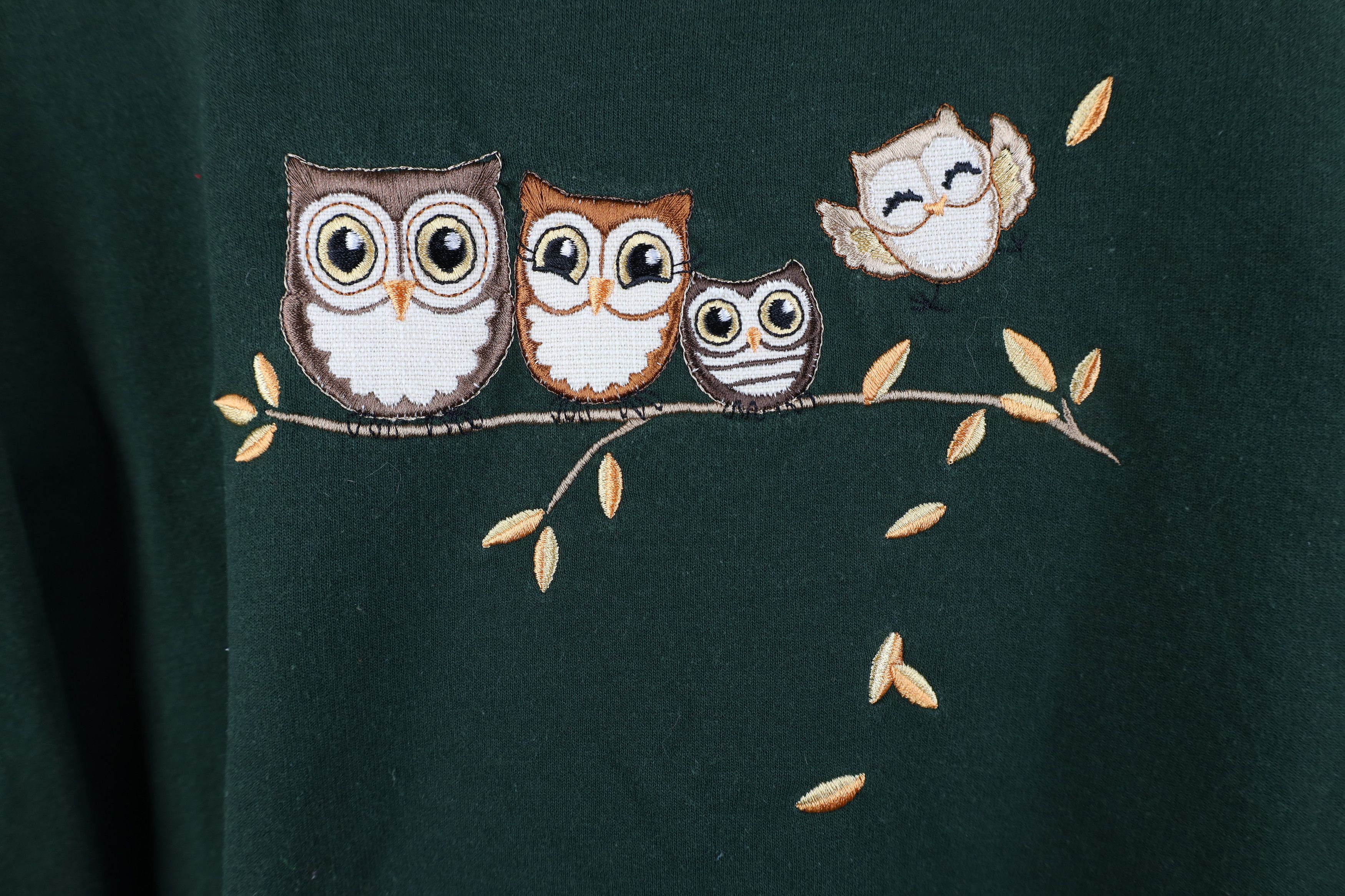 Vintage Vintage 90s Streetwear Nature Owl Crewneck Sweatshirt Green Size M / US 6-8 / IT 42-44 - 4 Thumbnail