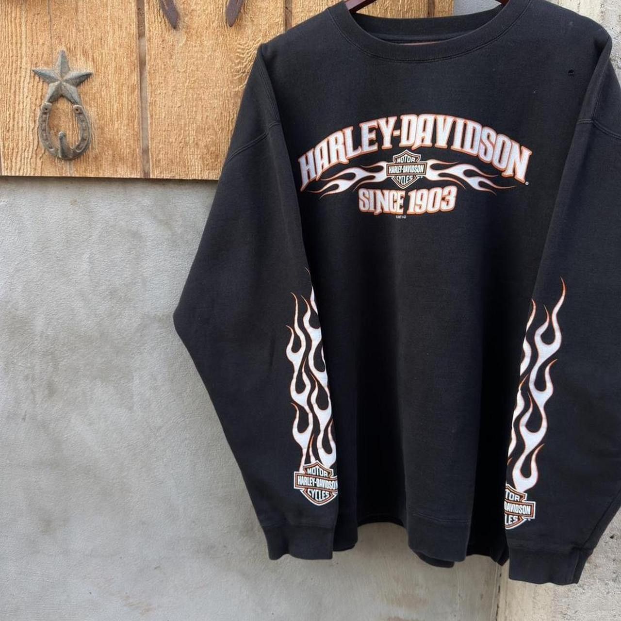 Harley Davidson Vintage 2000’s Harley Davidson Sweetwater Flames Sweatshirt Size US XXL / EU 58 / 5 - 3 Thumbnail