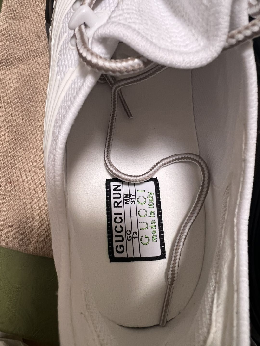 Gucci Gucci Run White Black Size US 13 / EU 46 - 6 Thumbnail