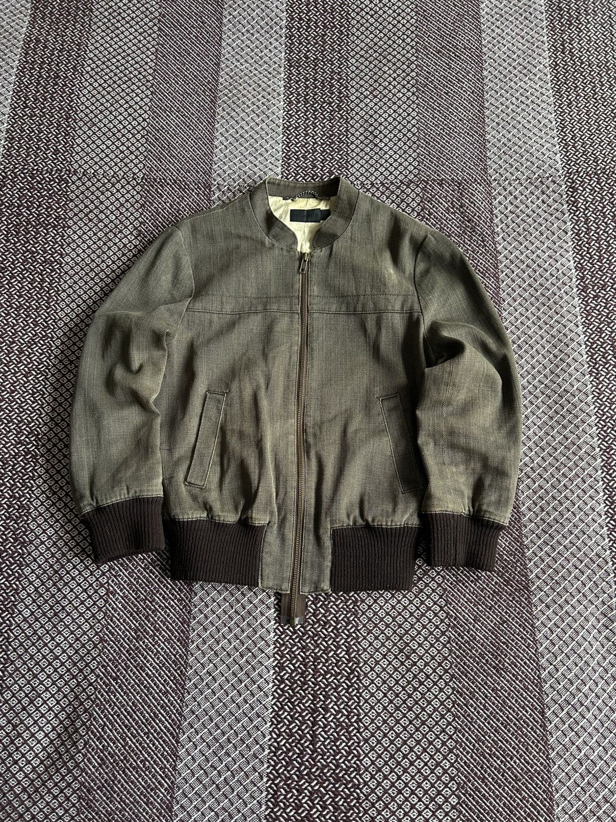 Allsaints × Vintage Vintage Allsaints Washed Avantgarde Style Bomber Jacket Sz S Size S / US 4 / IT 40 - 1 Thumbnail