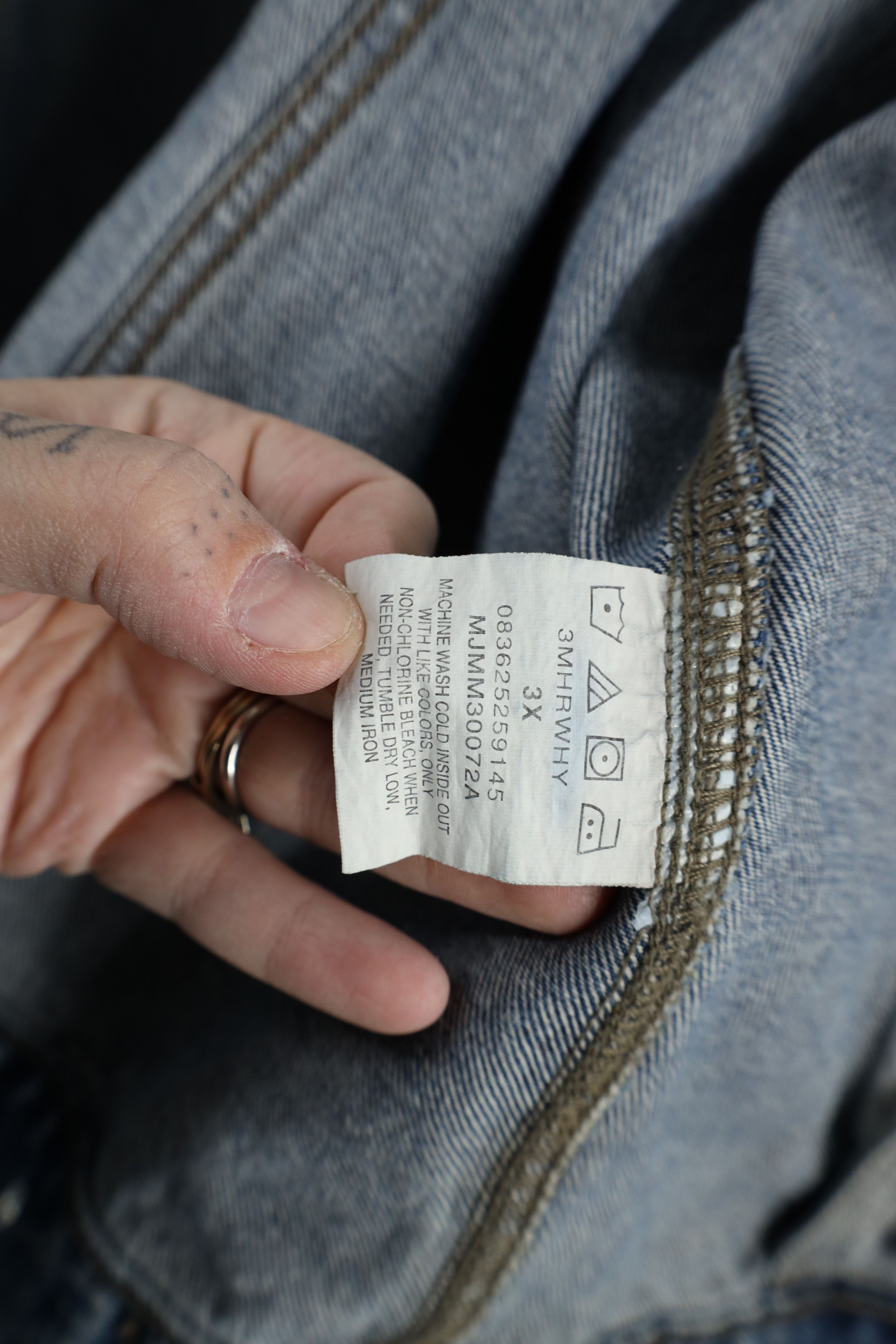 Vintage × Wrangler Vintage Wrangler Denim Jean Trucker Jacket Blue Cotton Size US XXL / EU 58 / 5 - 10 Thumbnail