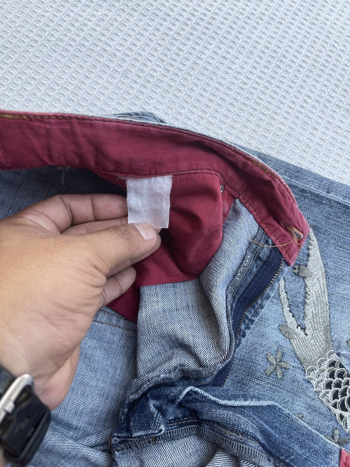 Karakuri Tamashii LastDrop🔥Rare🔥VtgJapanese Brand Karakuri Style Sukajan Jeans Size US 34 / EU 50 - 10 Thumbnail