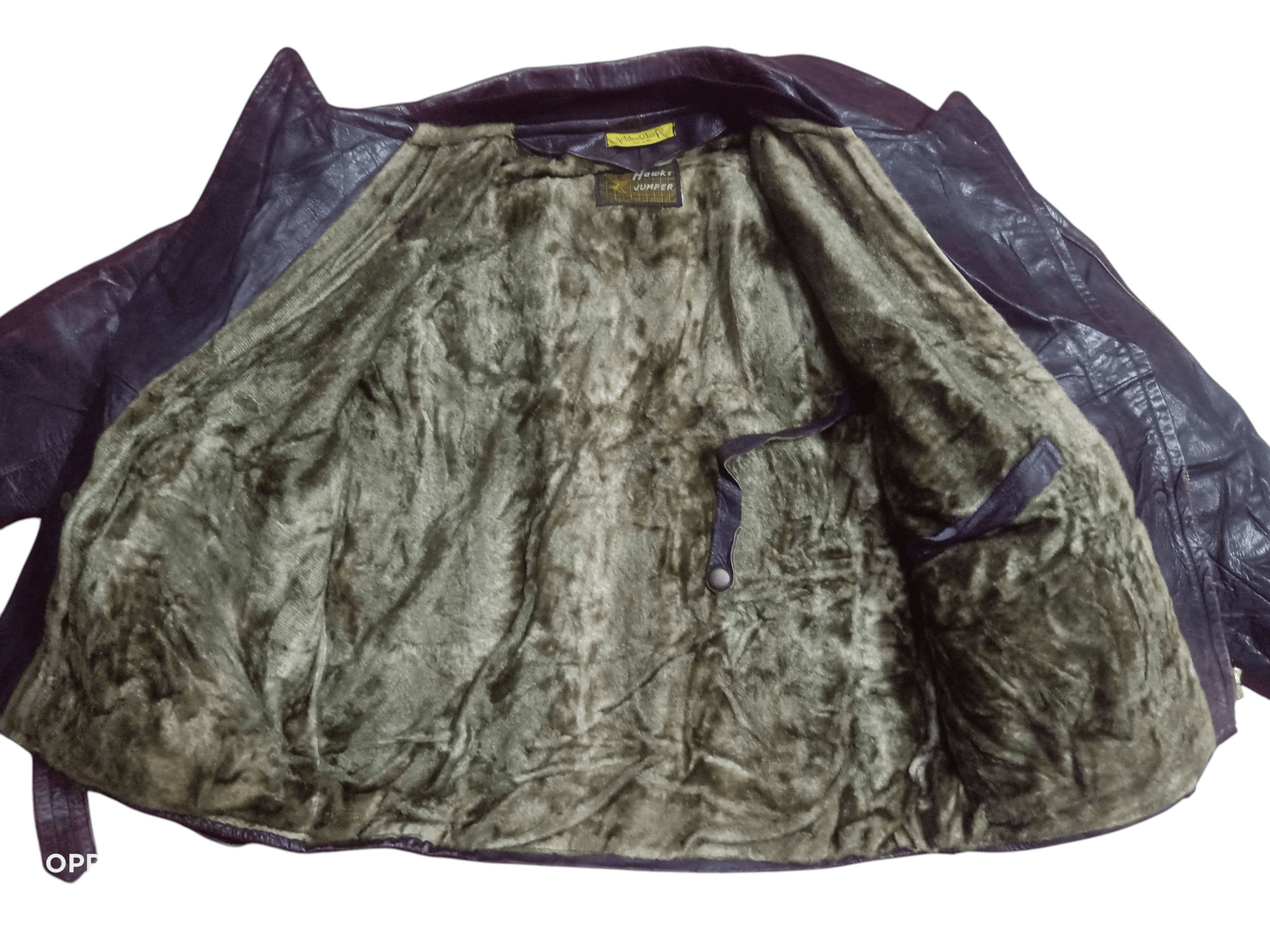 Other 🌟Hawks Jumper Leather Double Collar Jacket Men🌟 Size US L / EU 52-54 / 3 - 9 Thumbnail