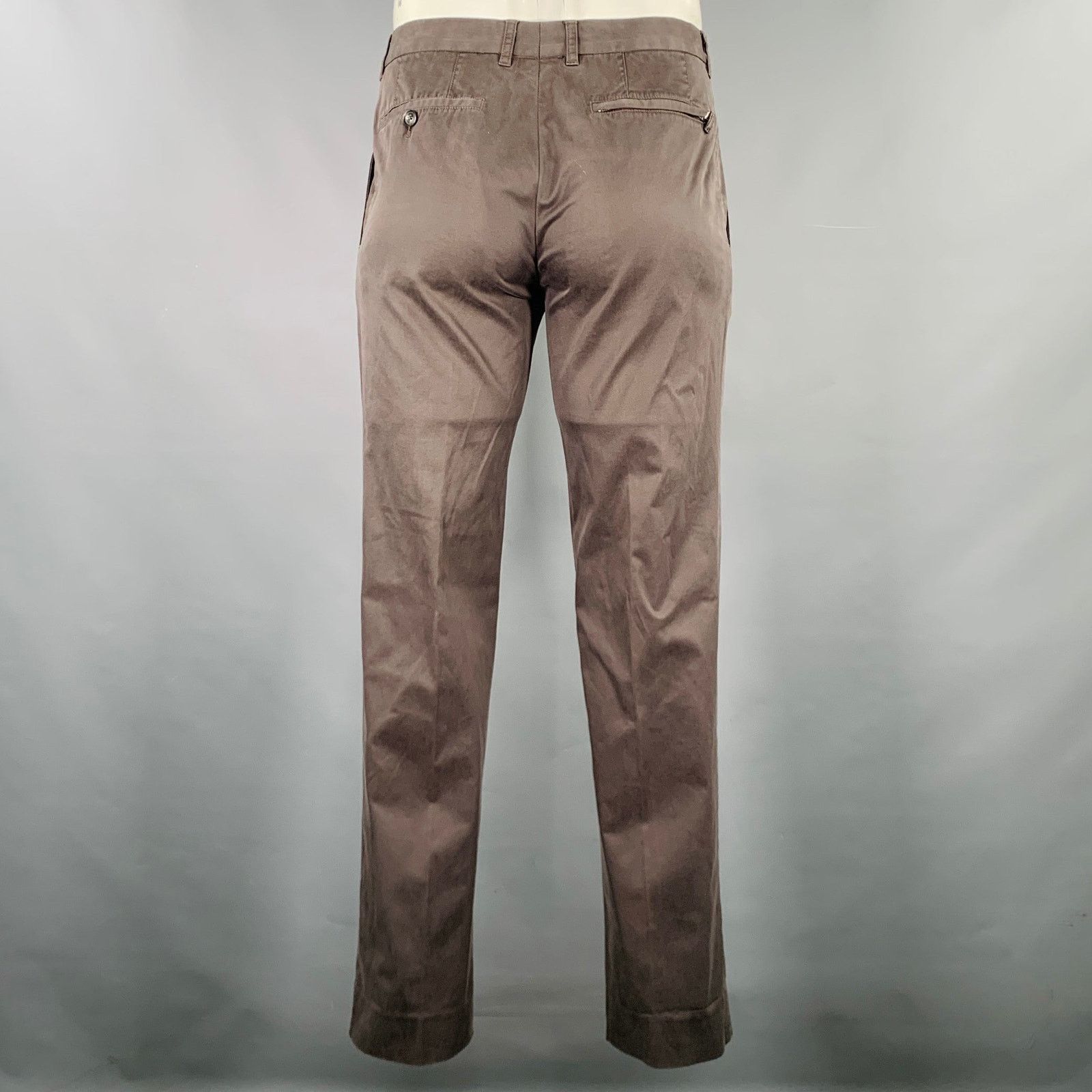Ermenegildo Zegna Size 34 Charcoal Grey Cotton Blend Casual Pants Size US 34 / EU 50 - 2 Thumbnail