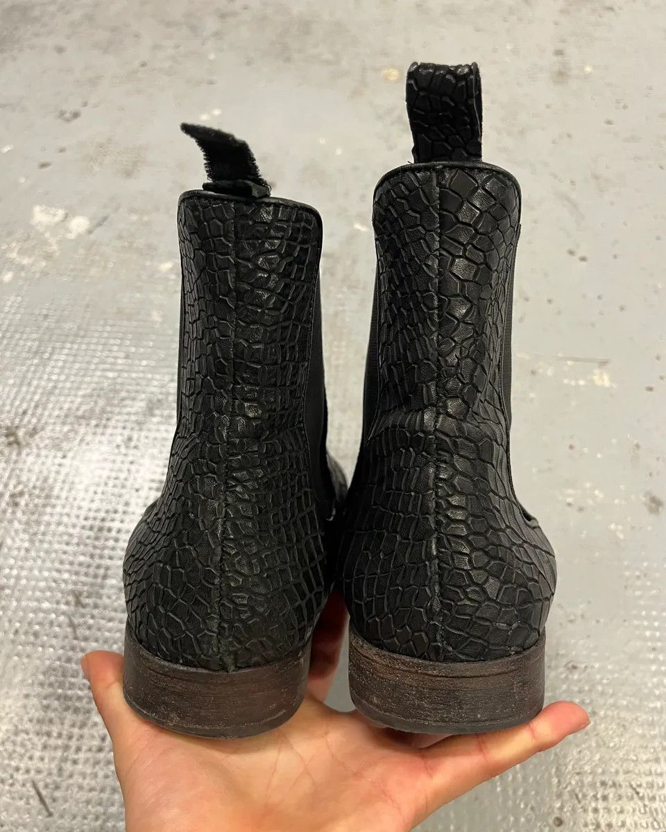 The Last Conspiracy The Last Conspiracy Black Leather Crocodile Embossed Boots Size US 8 / IT 38 - 7 Thumbnail