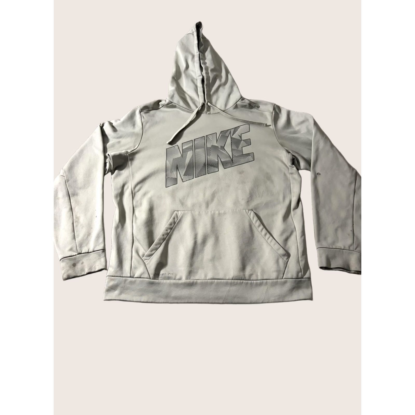 Nike Nike Therma-FIT Hoodie Mens Medium Gray Pullover Big Logo Sweatshirt Athletic Size US M / EU 48-50 / 2 - 1 Thumbnail