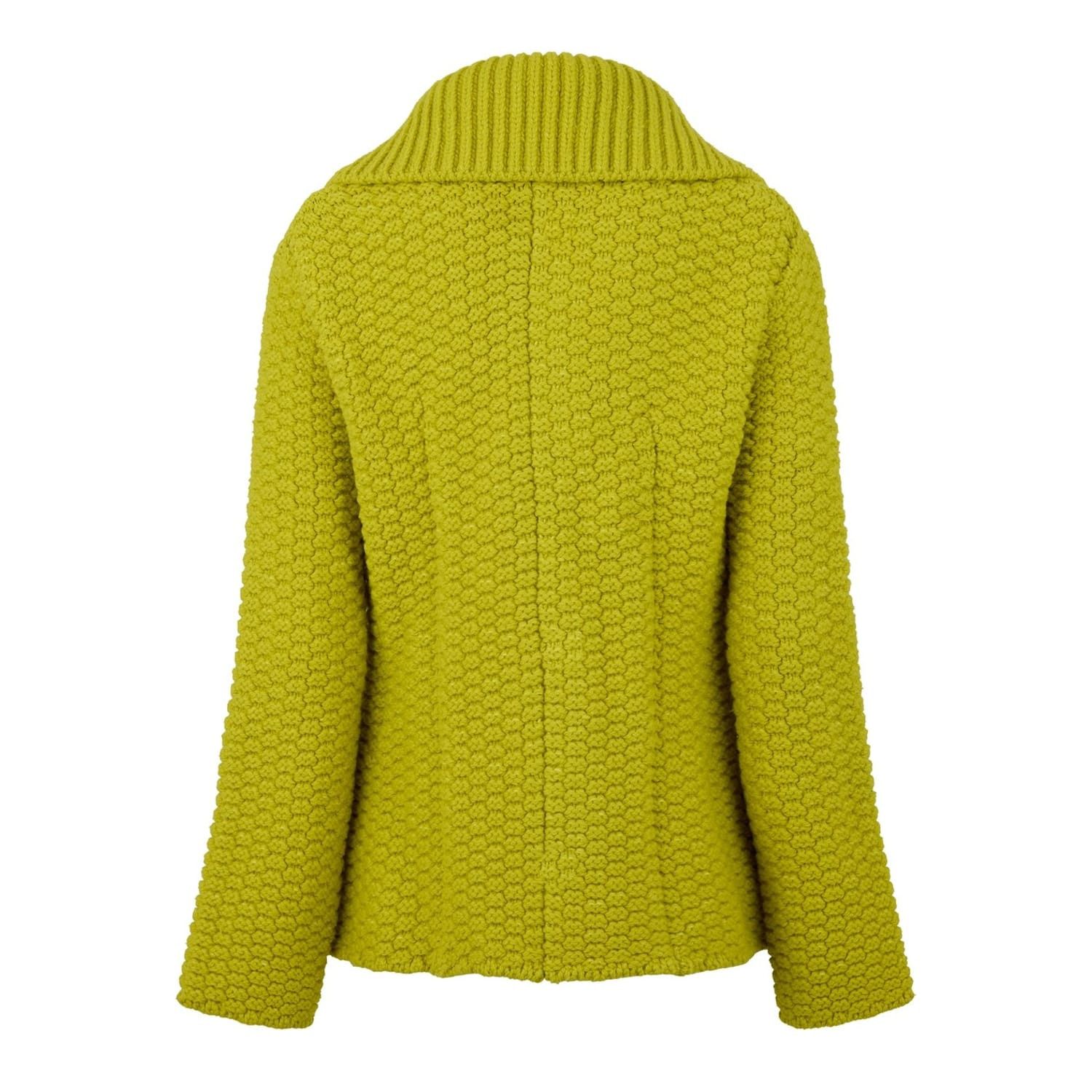 Bottega Veneta Bottega Veneta Textured Knit Relaxed Fit Jacket in Green Size XS / US 0-2 / IT 36-38 - 2 Thumbnail