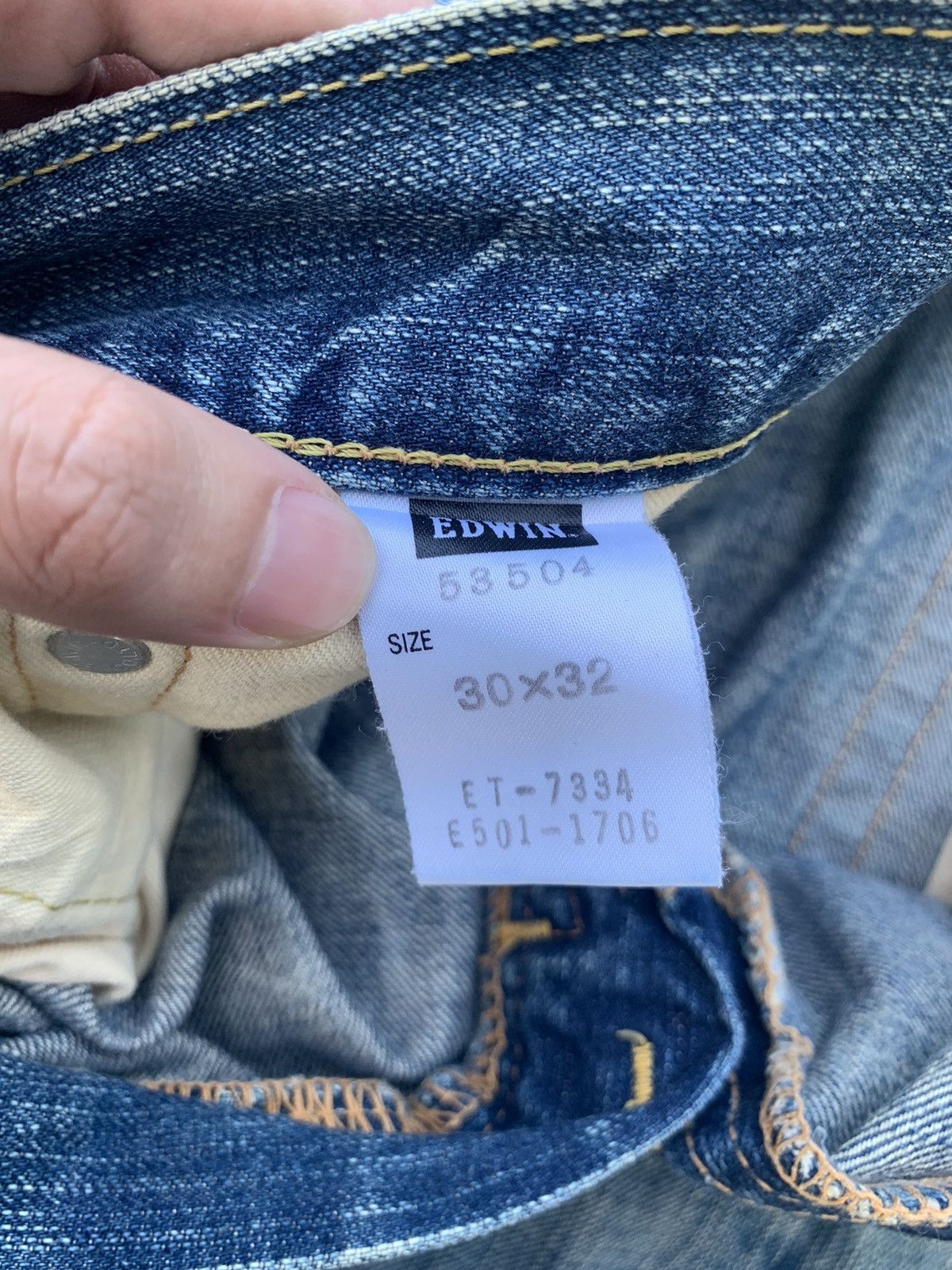Kapital VINTAGE EDWIN 504 JAPANESE FADED & RUSTY DISTRESSED DENIM Size US 32 / EU 48 - 17 Thumbnail