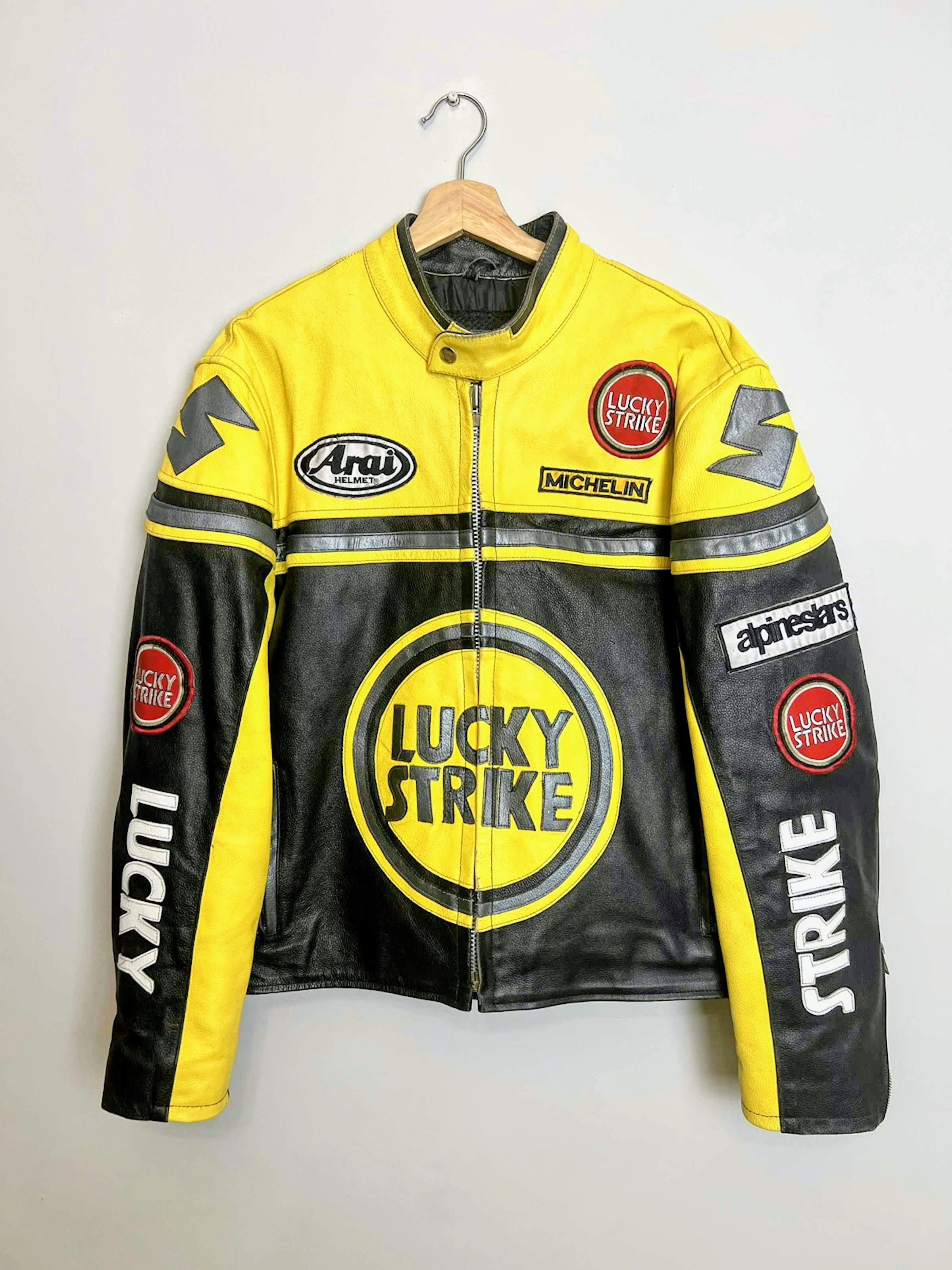 Genuine Leather 🔥🔥 LUCKY STRIKE RACING LEATHER JACKET RARE | Grailed