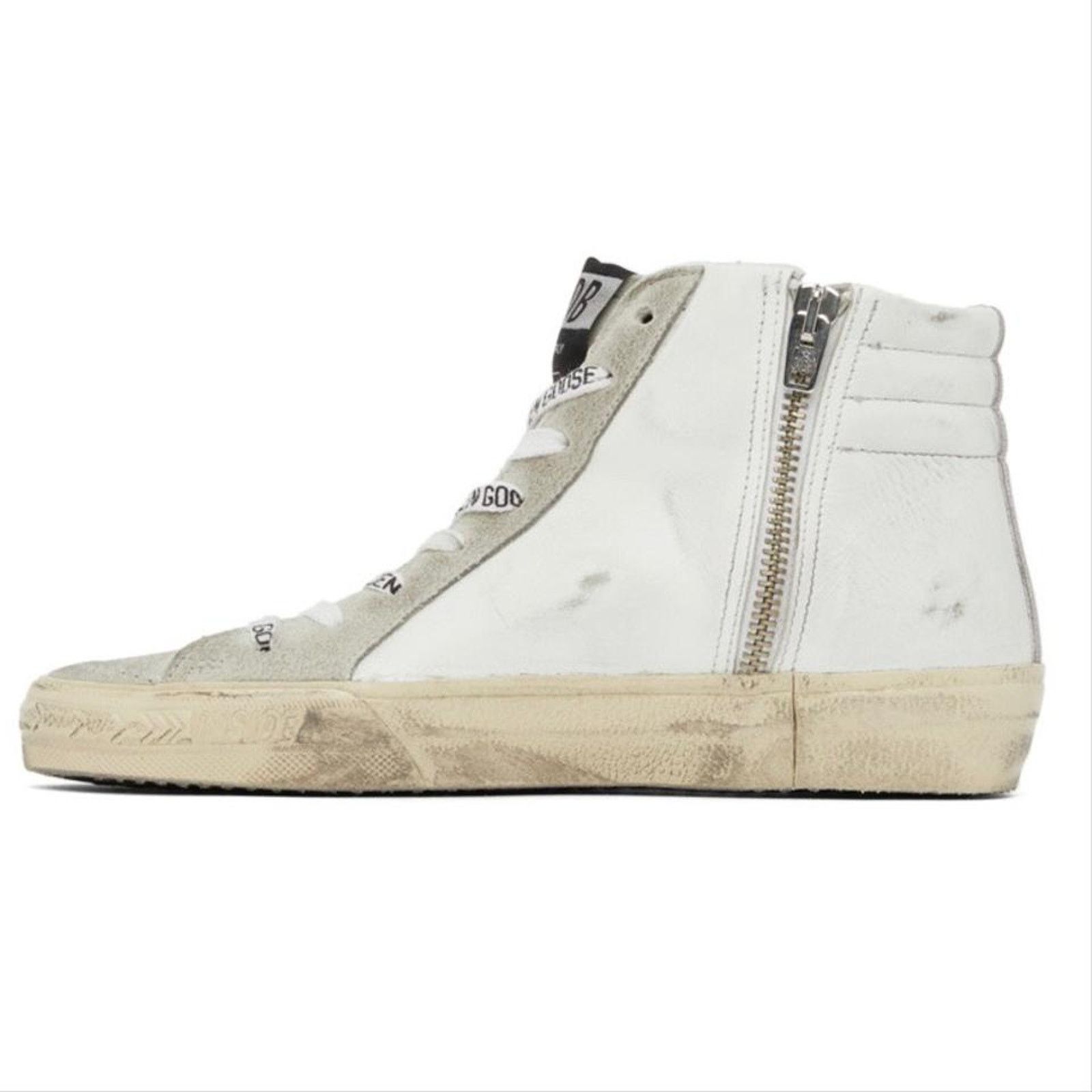 Golden Goose slide distressed leather sneakers Size US 10 / IT 40 - 3 Thumbnail