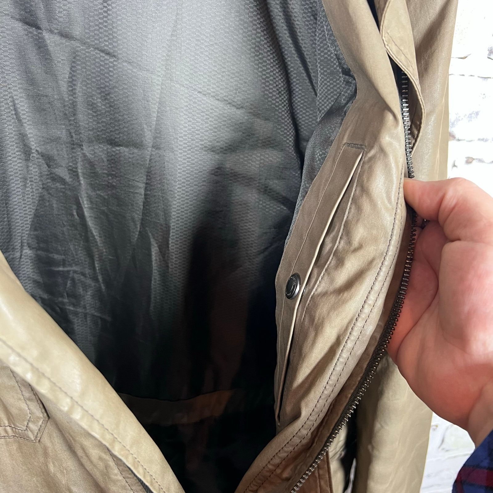 Coach Coach Brown Waxed Field Hooded Jacket Medium 21x30 Preowned Size US M / EU 48-50 / 2 - 9 Thumbnail