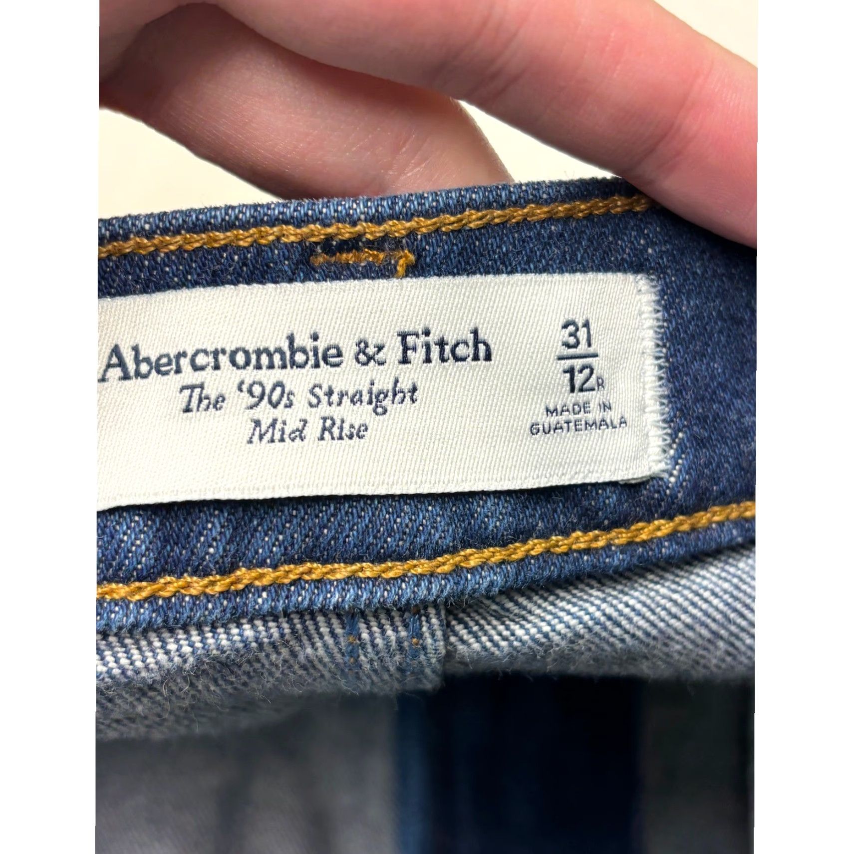 Abercrombie & Fitch NWT Abercrombie & Fitch The '90s Straight Mid Rise Dark Wash Denim Jeans W34 L30 Women Jeans Straight Rise Mid Dark Wash 90s Womens Size 24" / US 00 / IT 34 - 6 Thumbnail