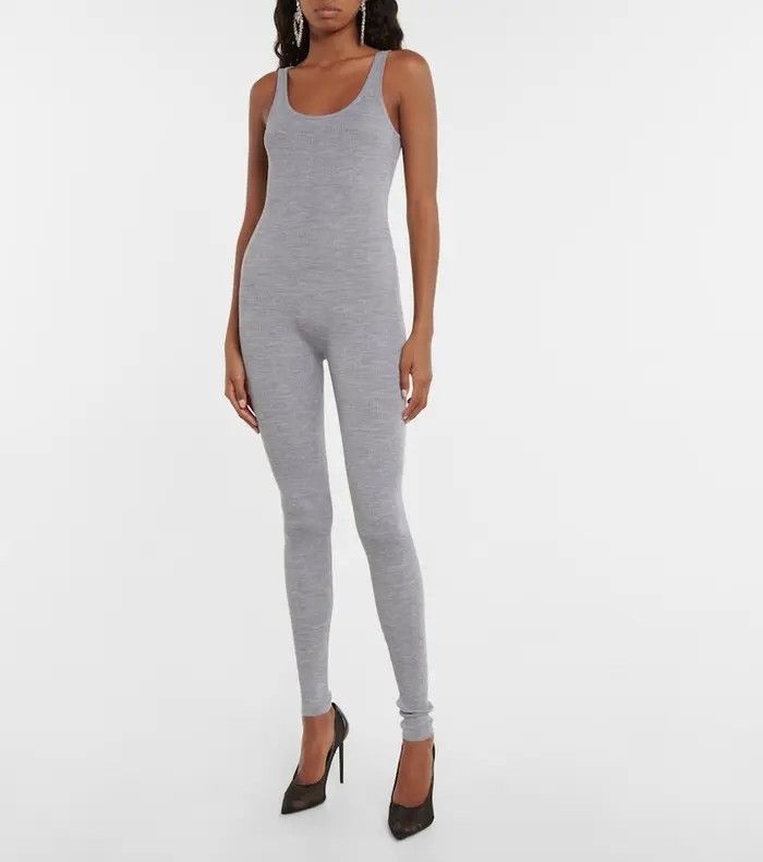 Saint Laurent Paris o1bcso1str1125 Sleeveless Catsuit In Cashmere in Grey Size US XS / EU 42 / 0 - 2 Thumbnail