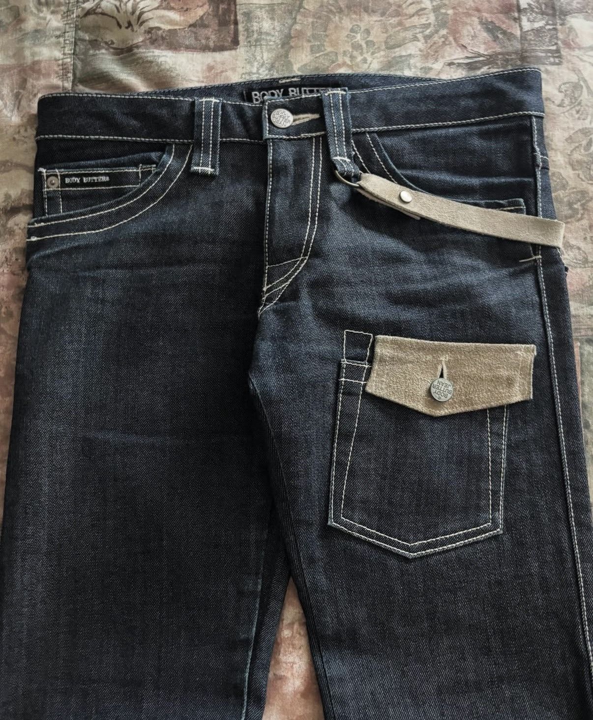 Other Archive Body Butter Flare Denim w/ Cowhide Leather Straps Size US 30 / EU 46 - 5 Thumbnail