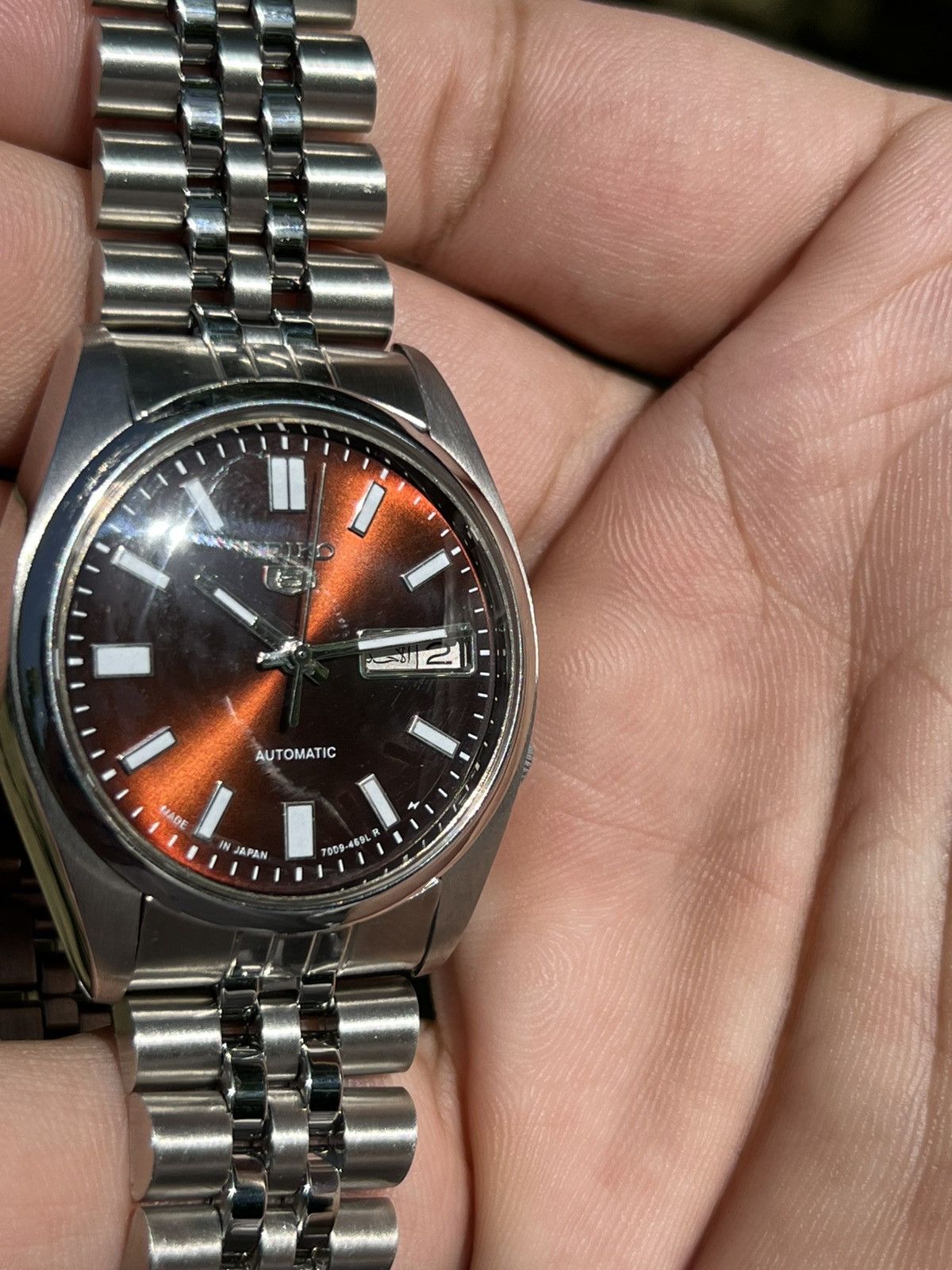 Seiko Seiko 5 Automatic Baton Dial Wrist Watch Day/Date Japan Size 36 - 10 Thumbnail