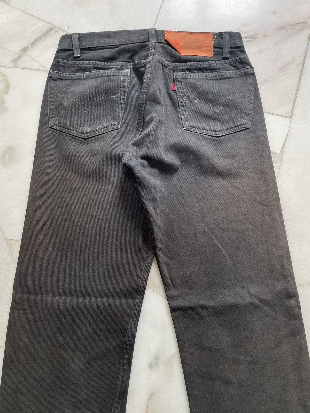 If Six Was Nine Very Rare Vintage 80s Levis 501 All black Faded Jeans Size US 30 / EU 46 - 4 Thumbnail