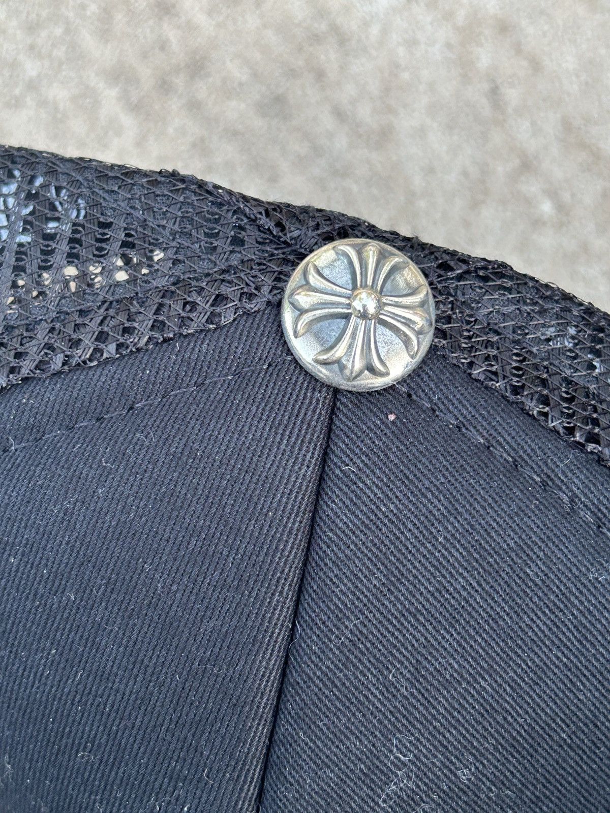 Chrome Hearts *RARE* CHROME HEARTS TRIPLE CROSS PATCH TRUCKER LEATHER Size ONE SIZE - 7 Thumbnail