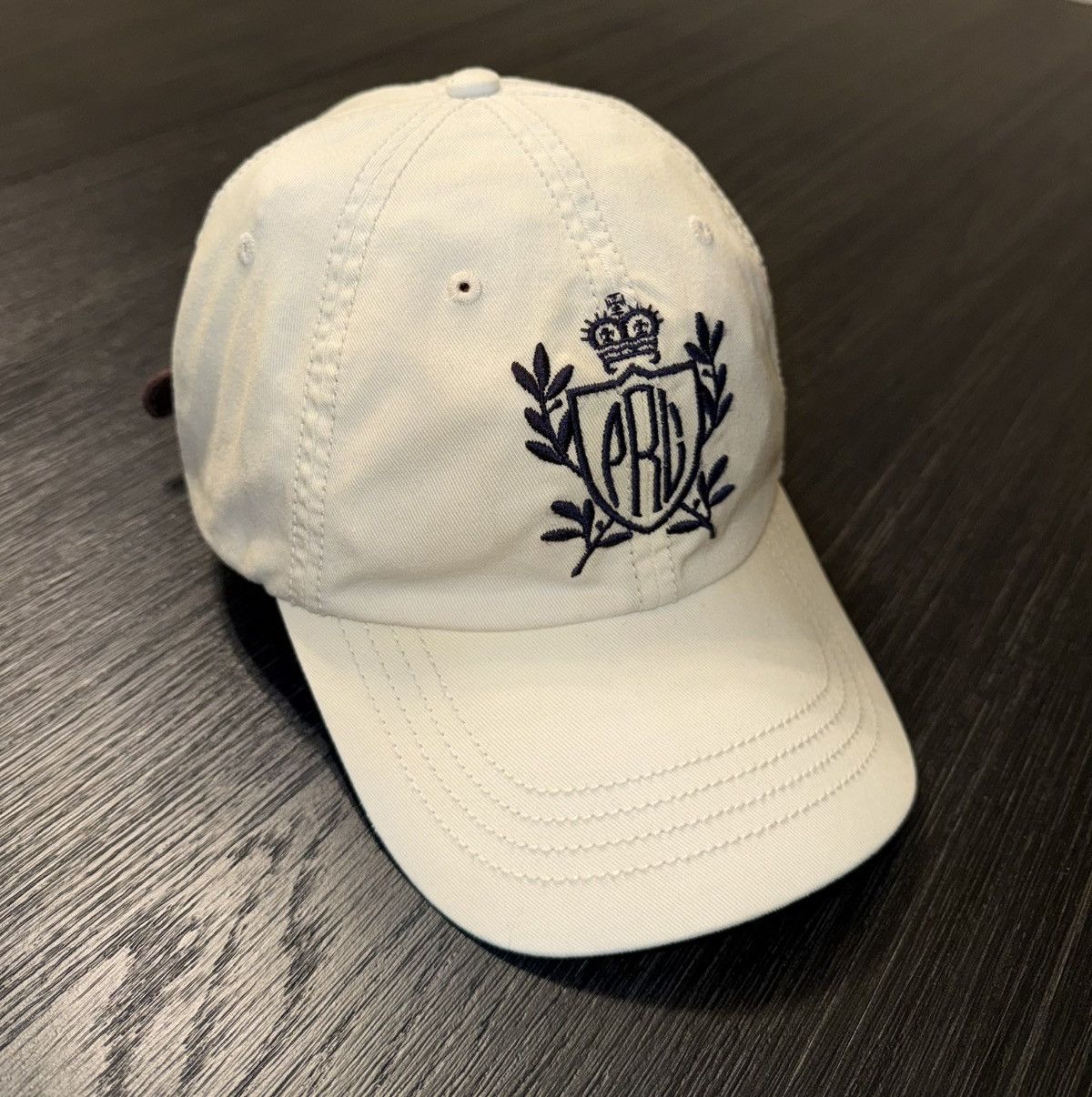 Polo Ralph Lauren Vintage Polo Ralph Lauren Strapback Hat Cream Navy Leather Size ONE SIZE - 1 Thumbnail