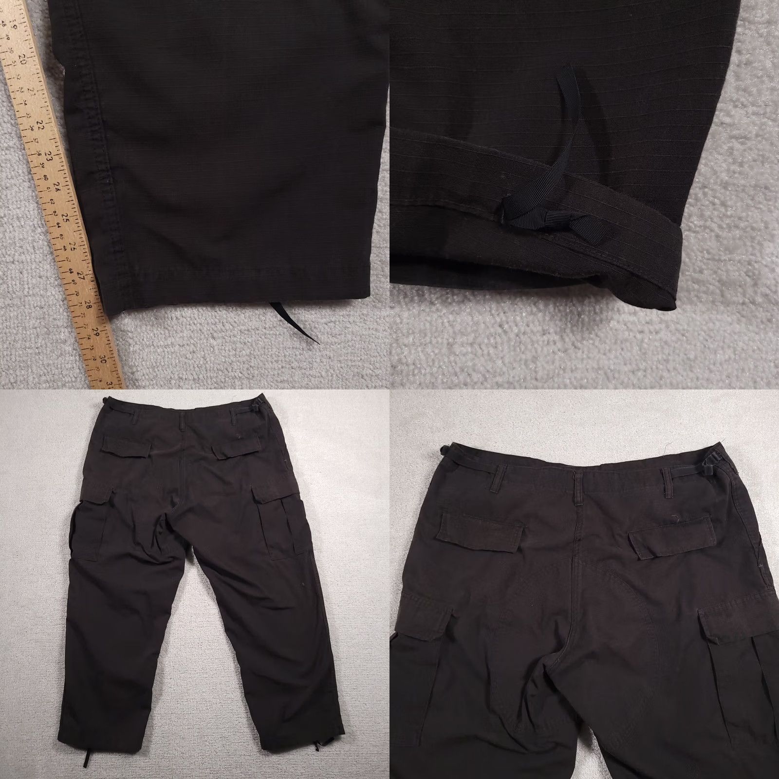 Vintage Galls Straight Leg Ripstop Cargo Pants Mems XL Regular Black Workwear Tactical Mens XL Black Cargo Pants Size US 36 / EU 52 - 9 Thumbnail