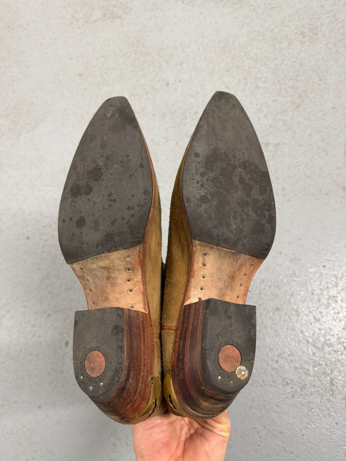 Sendra Vintage Sendra Cowboy Suede Leather Boots Size US 9.5 / EU 42-43 - 13 Thumbnail