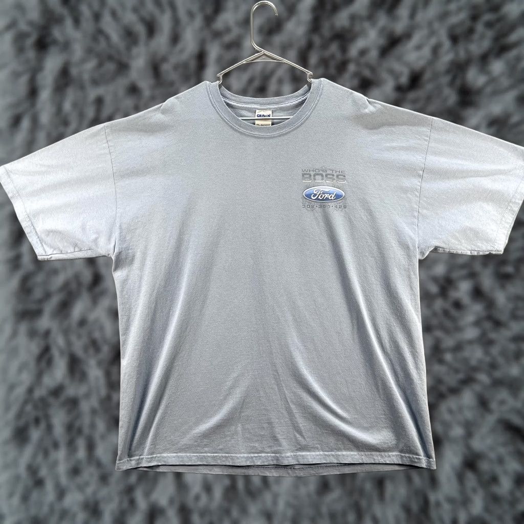 Gildan VINTAGE Ford Boss Mustang Shirt Mens 2XL Gray Classic Car Who's The Boss Muscle Tee Size US XXL / EU 58 / 5 - 1 Thumbnail