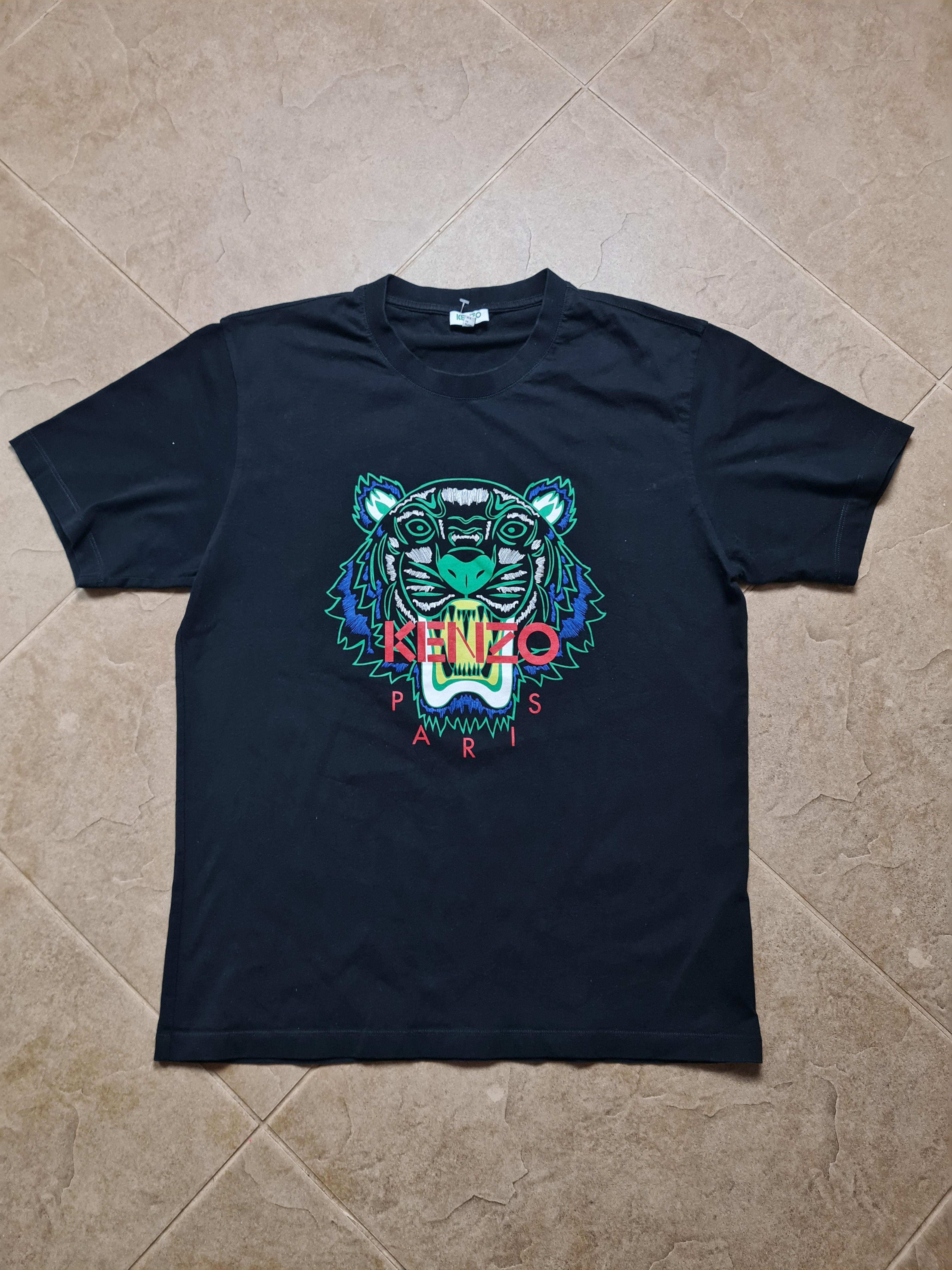 Kenzo T-Shrts Kenzo Shirts Black Big Logo Lion Japan Size XL Size US XL / EU 56 / 4 - 7 Thumbnail